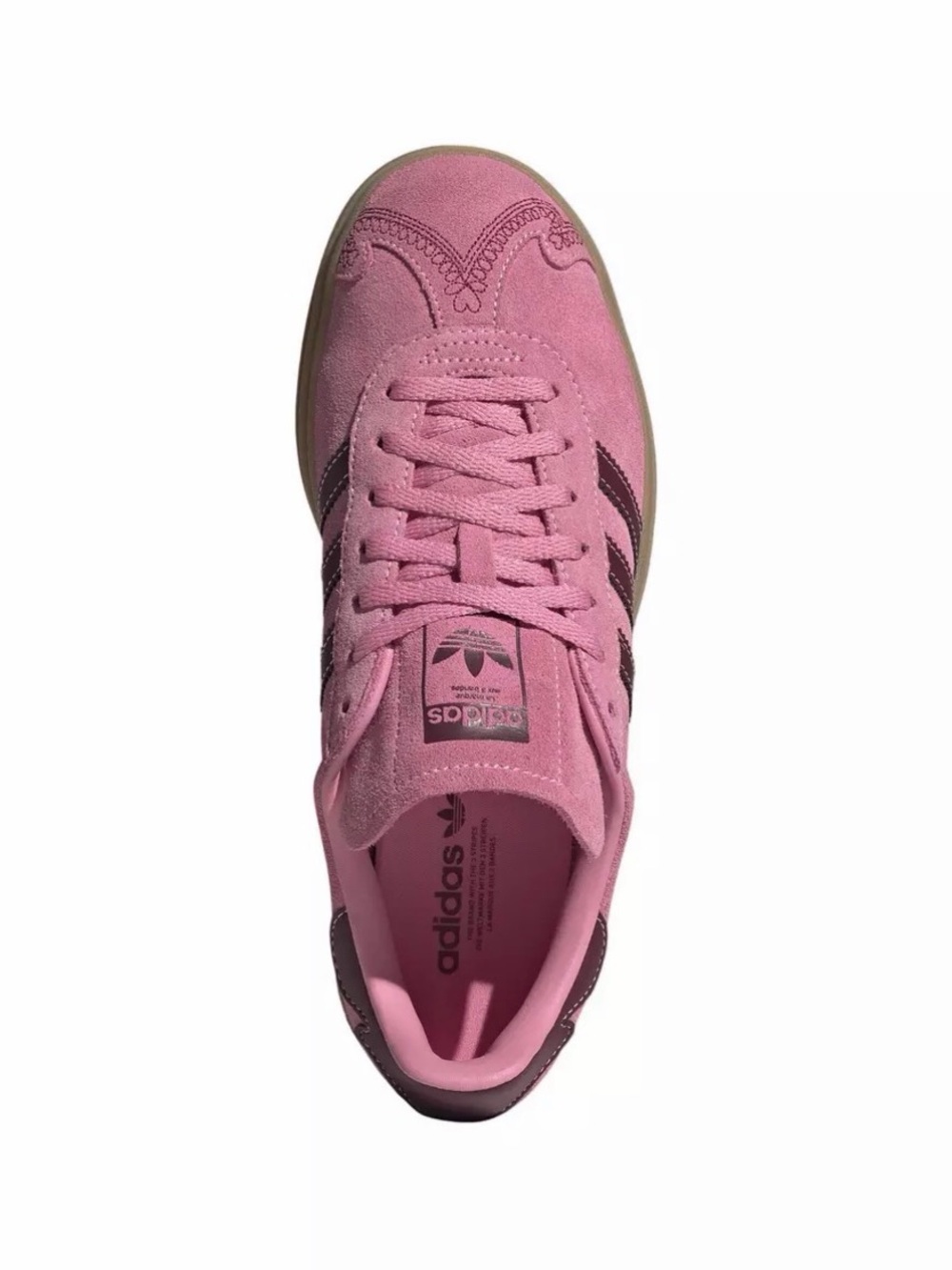 adidas Pink Suede Women's Low-Top Sneakers with Dark Stripe